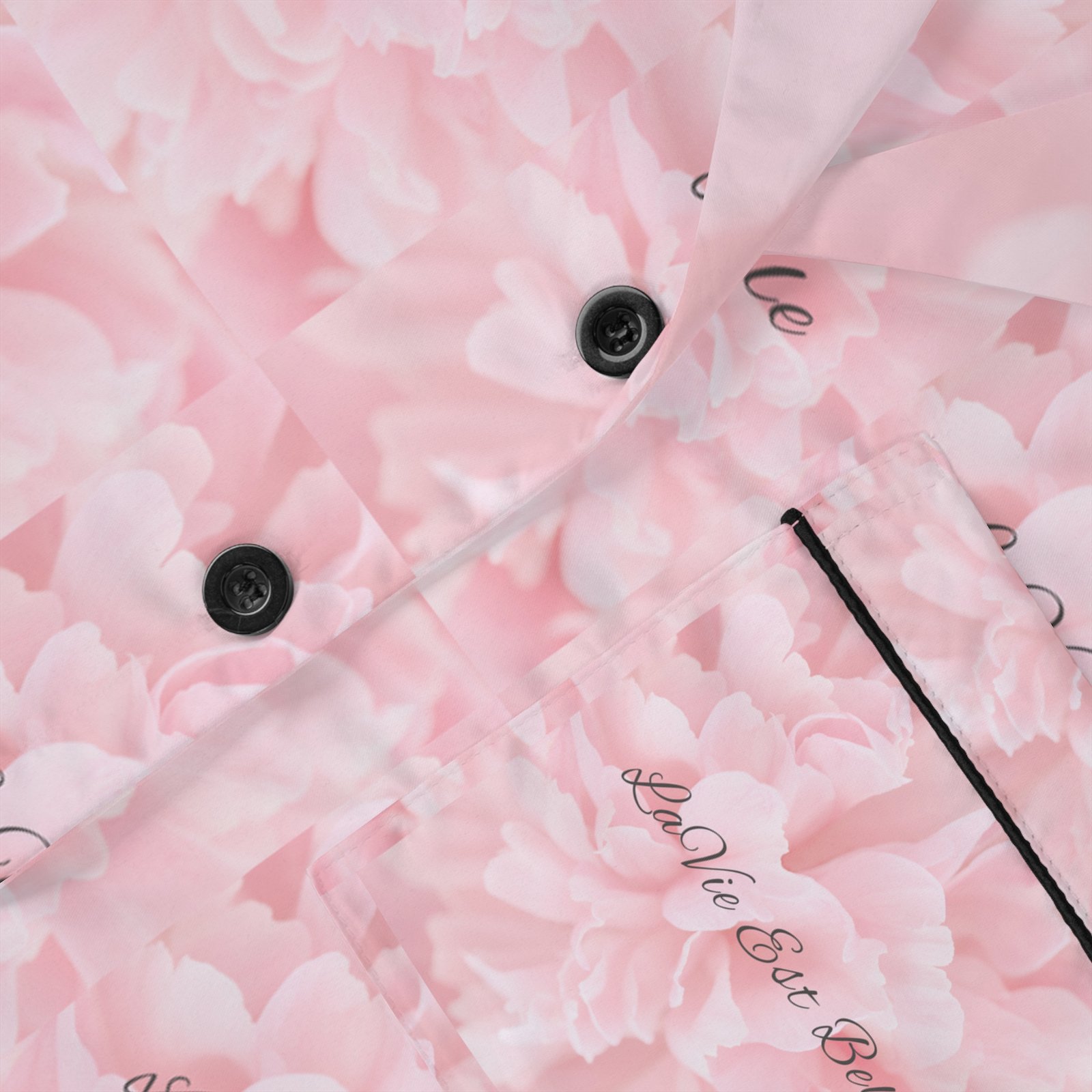 Satin Women Pajamas 'La Vie Est Belle' - Image 3