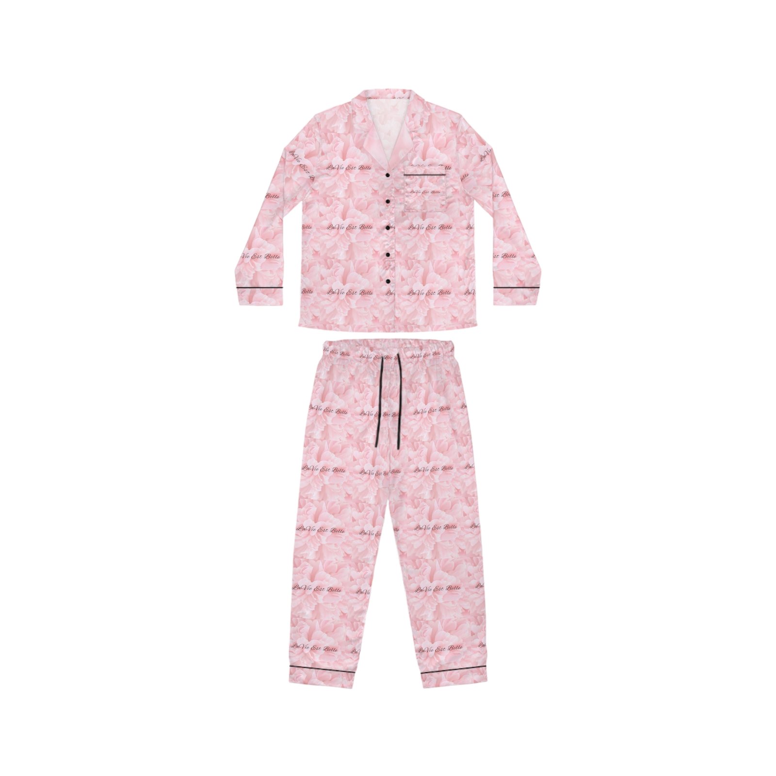 Satin Women Pajamas 'La Vie Est Belle' - Image 2