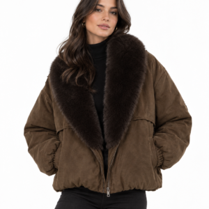 Luxurious Fur Collar Coat